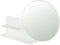 Gorillz Clever Wandspiegel met Plankje - spiegel rond - 85 x 56 cm - Wit