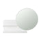 Gorillz Clever Wandspiegel met Plankje - spiegel rond - 85 x 56 cm - Wit