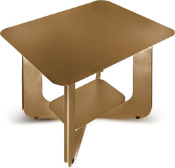 Gorillz Grado Bijzettafel - 60 x 50 cm - Koffietafel - Industrieel - Nachtkast - Staal - Goud - Gold
