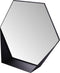 Gorillz Hive Wandspiegel met Plank - Hexagon Spiegel Hangend - 60 x 52 cm - Industrieel Zwart