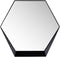 Gorillz Hive Wandspiegel met Plank - Hexagon Spiegel Hangend - 60 x 52 cm - Industrieel Zwart