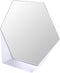 Gorillz Hive Wandspiegel met Plank - Hexagon Spiegel Hangend - 60 x 52 cm - Metaal Wit