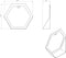 Gorillz Hive Wandspiegel met Plank - Hexagon Spiegel Hangend - 60 x 52 cm - Metaal Wit