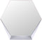 Gorillz Hive Wandspiegel met Plank - Hexagon Spiegel Hangend - 60 x 52 cm - Metaal Wit
