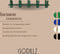 Gorillz Incision - Wandkapstok - 10 kapstokhaken - Groen