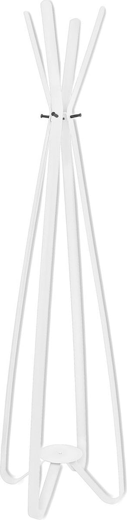 Gorillz Modi - kapstok staand - staande kapstok - 8 haken - Metaal - 170 cm - Wit