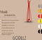 Gorillz Modi - kapstok staand- staande kapstok - 8 haken - Metaal - 170 cm - Rood