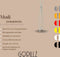 Gorillz Modi - kapstok staand- staande kapstok - 8 haken - Metaal - 170 cm - Grijs