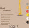 Gorillz Modi - kapstok staand- staande kapstok - 8 haken - Metaal - 170 cm - Geel