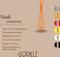 Gorillz Modi - kapstok staand- staande kapstok - 8 haken - Metaal - 170 cm - Oranje