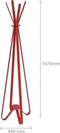 Gorillz Modi - kapstok staand- staande kapstok - 8 haken - Metaal - 170 cm - Rood