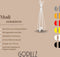 Gorillz Modi - kapstok staand - staande kapstok - 8 haken - Metaal - 170 cm - Wit