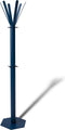 Gorillz Molto - Staande Kapstok - 18 kapstokhaken Staande Kleerhanger (175 x 35 x 40 cm) - Metaal- Blauw
