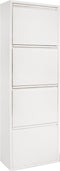 Gorillz Paw Fire - Schoenenrek Opbergrek – Schoenenkast - Schoenenkasten - 51 x 17 x 141 cm - Metaal - Wit