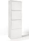 Gorillz Paw Fire - Schoenenrek Opbergrek – Schoenenkast - Schoenenkasten - 51 x 17 x 141 cm - Metaal - Wit