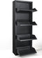 Gorillz Paw Fire - Schoenenrek Opbergrek – Schoenenkast- Schoenenkasten - 51 x 17 x 141 cm - Metaal - Zwart
