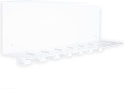 Gorillz Plenck - Wandkapstok met Hoedenplank - Kapstok Metaal - 70 x 15 x 25 cm - Wit