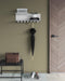 Gorillz Plenck - Wandkapstok met Hoedenplank - Kapstok Metaal - 70 x 15 x 25 cm - Wit