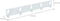 Gorillz Raw XL - Industrieel kapstok wandkapstok - 10 Kapstok haken - 70cm - Wit