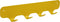 Gorillz Rounded Four - Wandkapstok - 40x6x7,8cm - Geel