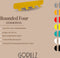 Gorillz Rounded Four - Wandkapstok - 40x6x7,8cm - Geel