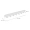 Gorillz Rounded Seven - Wandkapstok - 67 x 6 x 7,8 mm - Wit