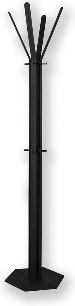 Gorillz Stack - Kapstok Staand - Staande kapstok - Metaal - 12 Kapstok haken - 174,5 cm - Zwart