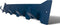 Gorillz Triangle Five - Wandkapstok - 5 haken - 70 x 5 x 12 cm - Blauw