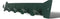 Gorillz Triangle Five - Wandkapstok - 5 haken - 70 x 5 x 12 cm - Groen