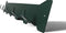 Gorillz Triangle Five - Wandkapstok - 5 haken - 70 x 5 x 12 cm - Groen