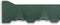 Gorillz Triangle Five - Wandkapstok - 5 haken - 70 x 5 x 12 cm - Groen