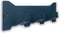 Gorillz Triangle Three - Wandkapstok - 44 x 5,6 x 12 cm - Blauw