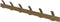 Gorillz Trim 50 Kapstok -12 haken (lengte) 55 cm - Metaal - Mat Goud