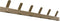 Gorillz Trim 50 Kapstok -12 haken (lengte) 55 cm - Metaal - Mat Goud