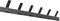 Gorillz Trim 50 Kapstok -12 haken (lengte) 55 cm - Metaal - Zwart