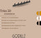 Gorillz Trim 50 Kapstok -12 haken (lengte) 55 cm - Metaal - Zwart