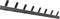 Gorillz Trim 75 Kapstok - 16 Haken (lengte) 75 cm - Metaal - Zwart