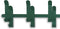 Gorillz Wandkapstok Origami - Wandkapstok - 20 haken - Groen