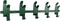 Gorillz Wandkapstok Origami - Wandkapstok - 20 haken - Groen