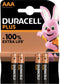 Duracell Plus 100 - Alkalinebatterijen AAA - 100% extra levensduur - Multi-color