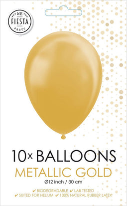 Gouden ballonnen metallic | 10 stuks (multi)