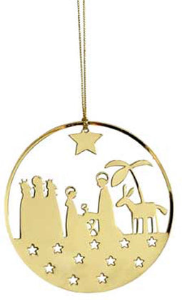 GOUDEN KRIBBETJE METAAL HANGENDE KERST DECORATIE - PLUTO PRODUKTER