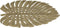 Gouden schaal bladvorm 30x36x5 cm