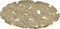 Gouden schaal met bladerpatroon 37x37x4 cm