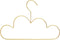 Gouden Wolk Hangers - Kinder Kledinghanger - Cloud - Set van 3 stuks