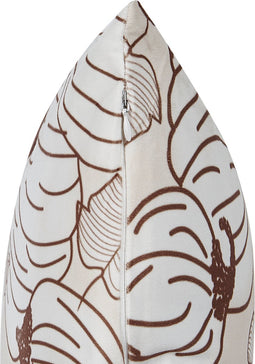 GOURD - Sierkussen - Beige - 45 x 45 cm - Fluweel