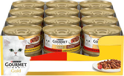 Gourmet Gold Cassolettes - Kattenvoer Natvoer - Rund & Kip - 24 x 85 g