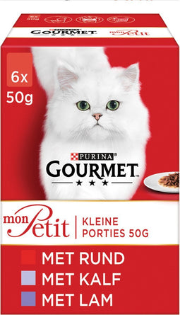 Gourmet Mon Petit - Vlees - Kattenvoer - 6 x 50 g
