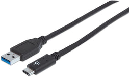 Manhattan 353373 - USB 3.1 Gen2 - 10 Gbit/s - 1 m Zwart