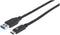 Manhattan 353373 - USB 3.1 Gen2 - 10 Gbit/s - 1 m Zwart